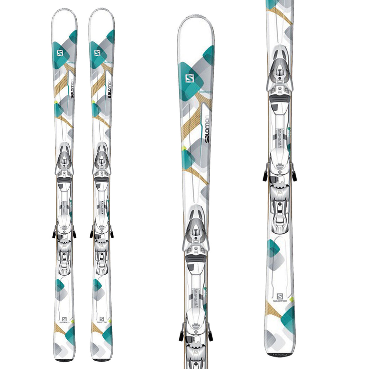 Salomon Bamboo Skis + Z10 Ti Bindings - Women's 2014 Front View