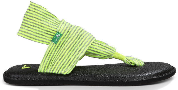 Sanuk Yoga Sling 2 Sandals - Women's Neon Yellow Side View
