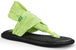 Sanuk Yoga Sling 2 Sandals - Women's Neon Yellow Front View