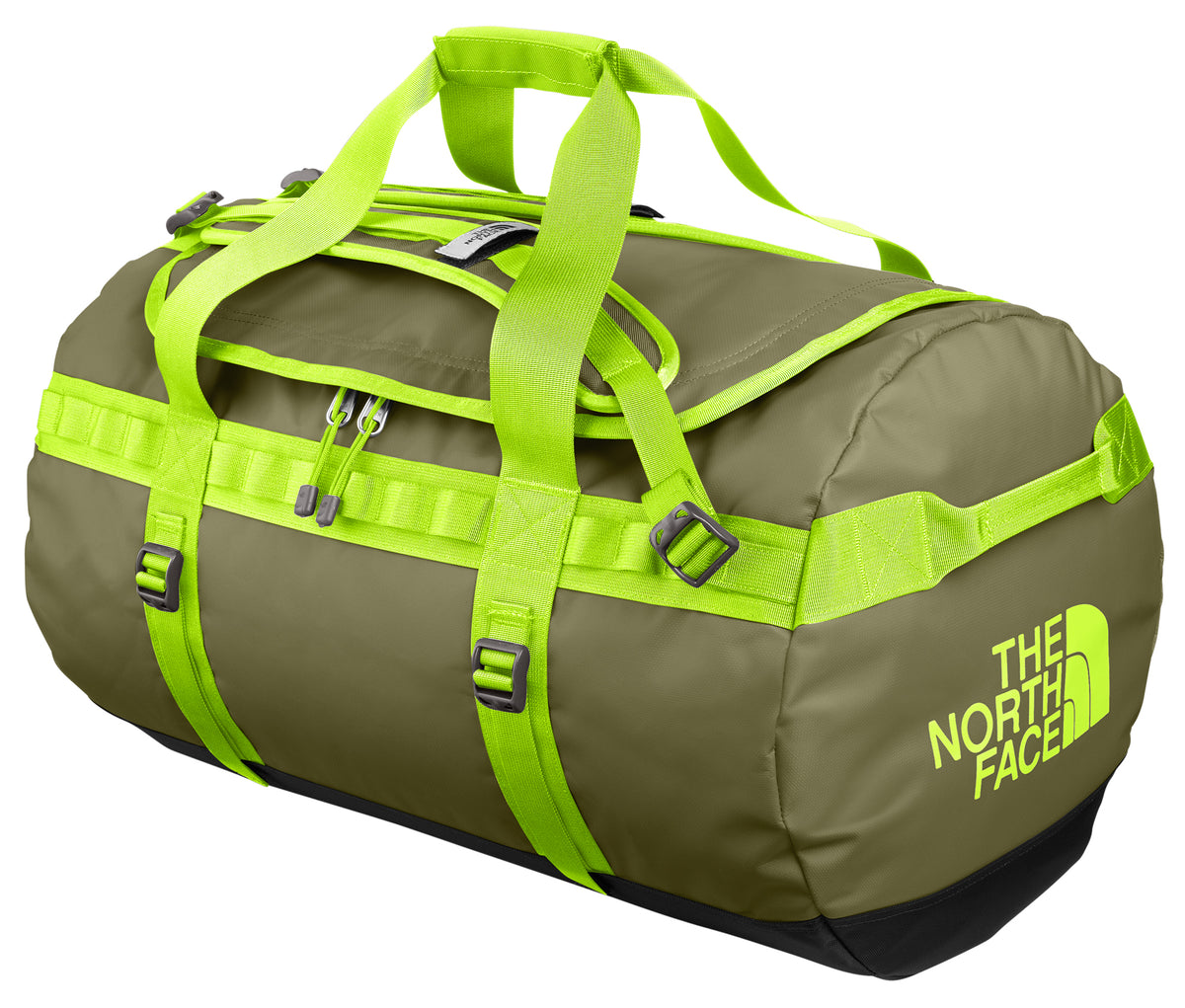 The North Face Base Camp Duffel Bag - Medium Burnt Olive Green/Safety Green