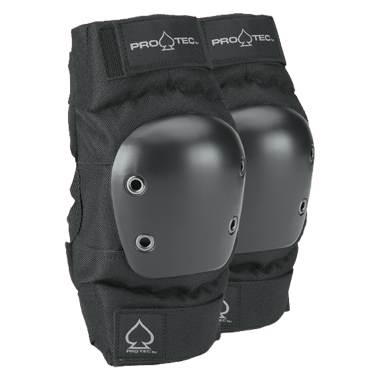 Pro-Tec Street Skateboard Elbow Pads Black Front View
