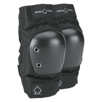Pro-Tec Street Skateboard Elbow Pads Black Front View::Black
