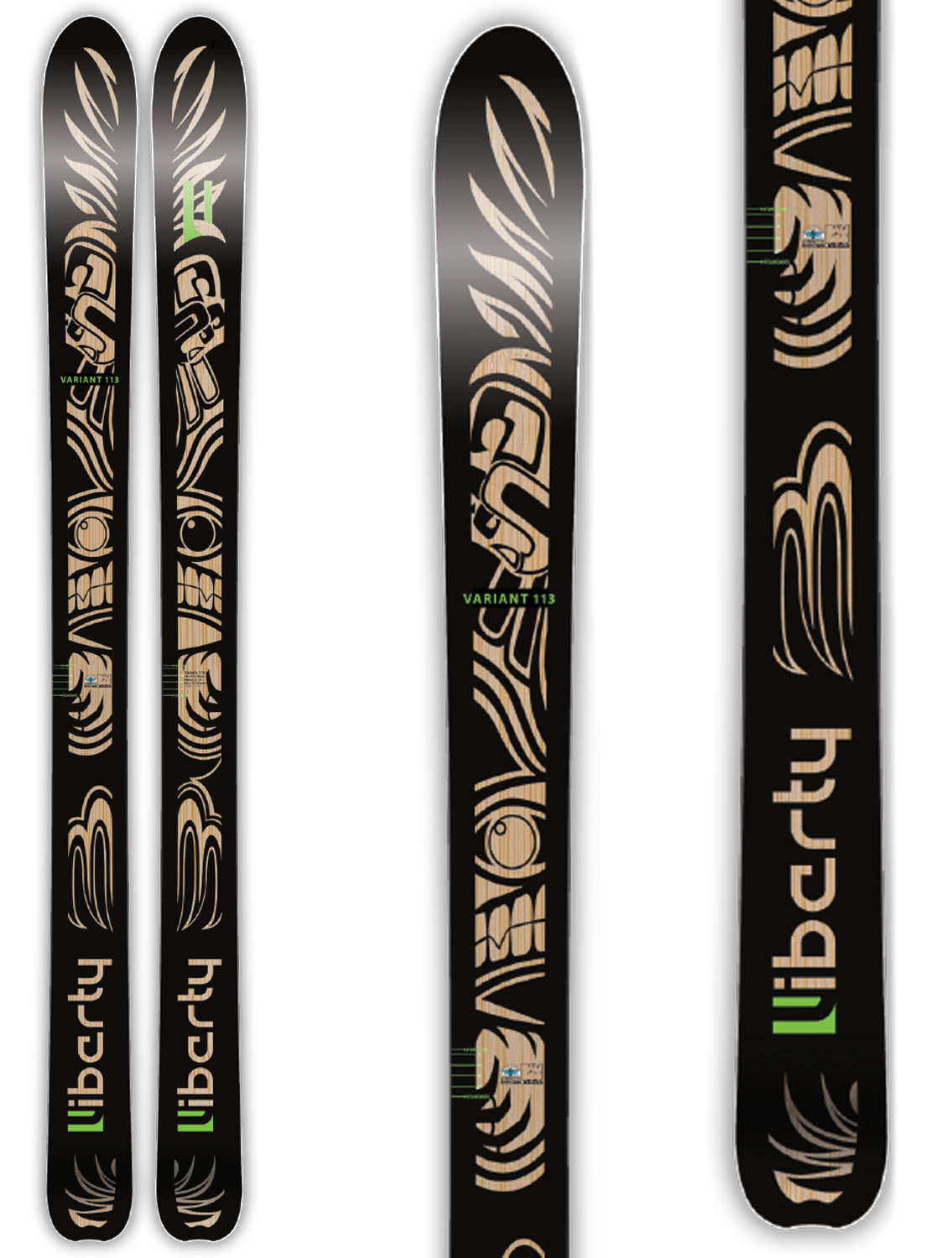 Liberty Variant 113 Skis 2014 Top View