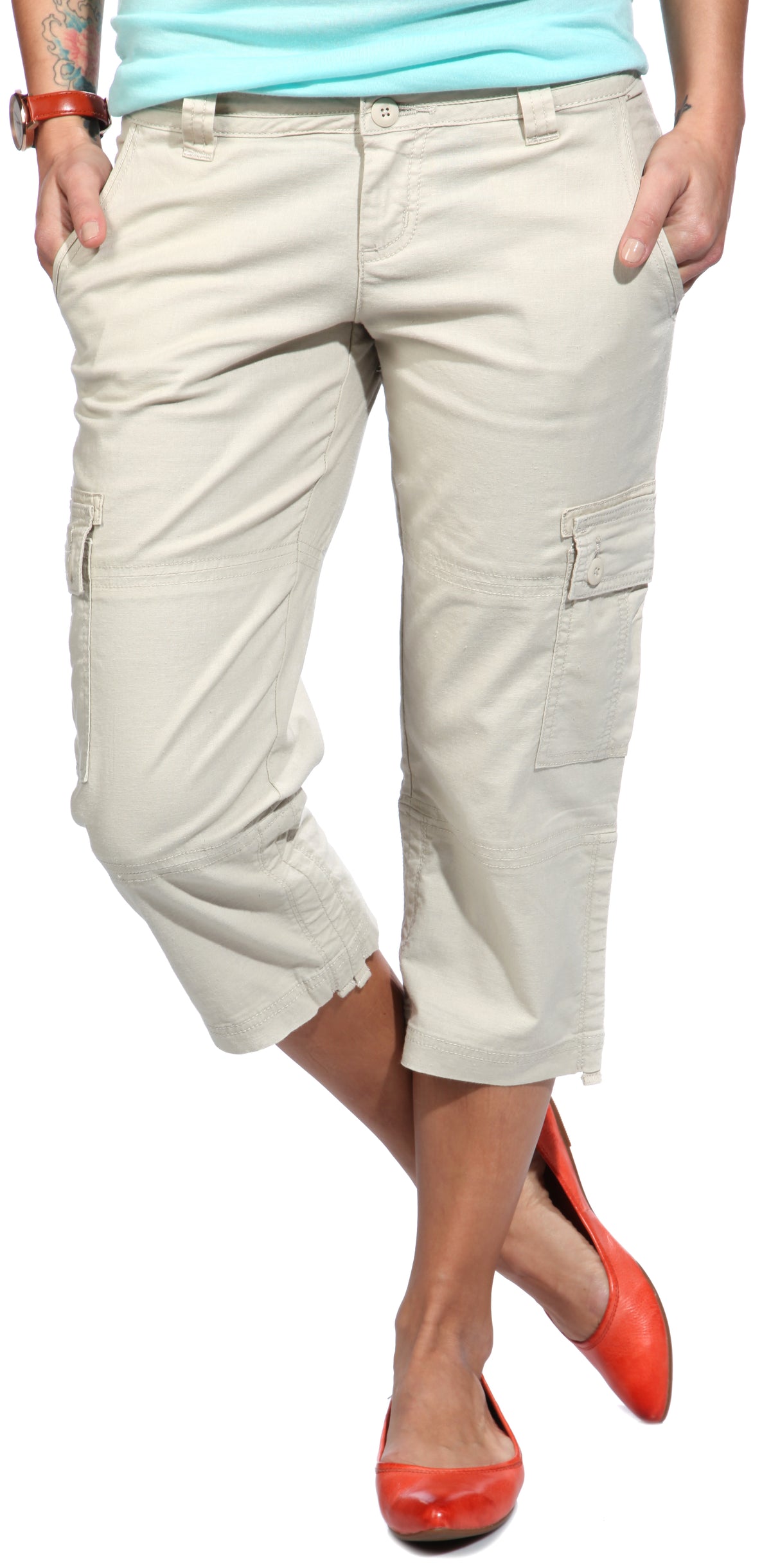 Prana Kelly Capris - Women's Stone Front View