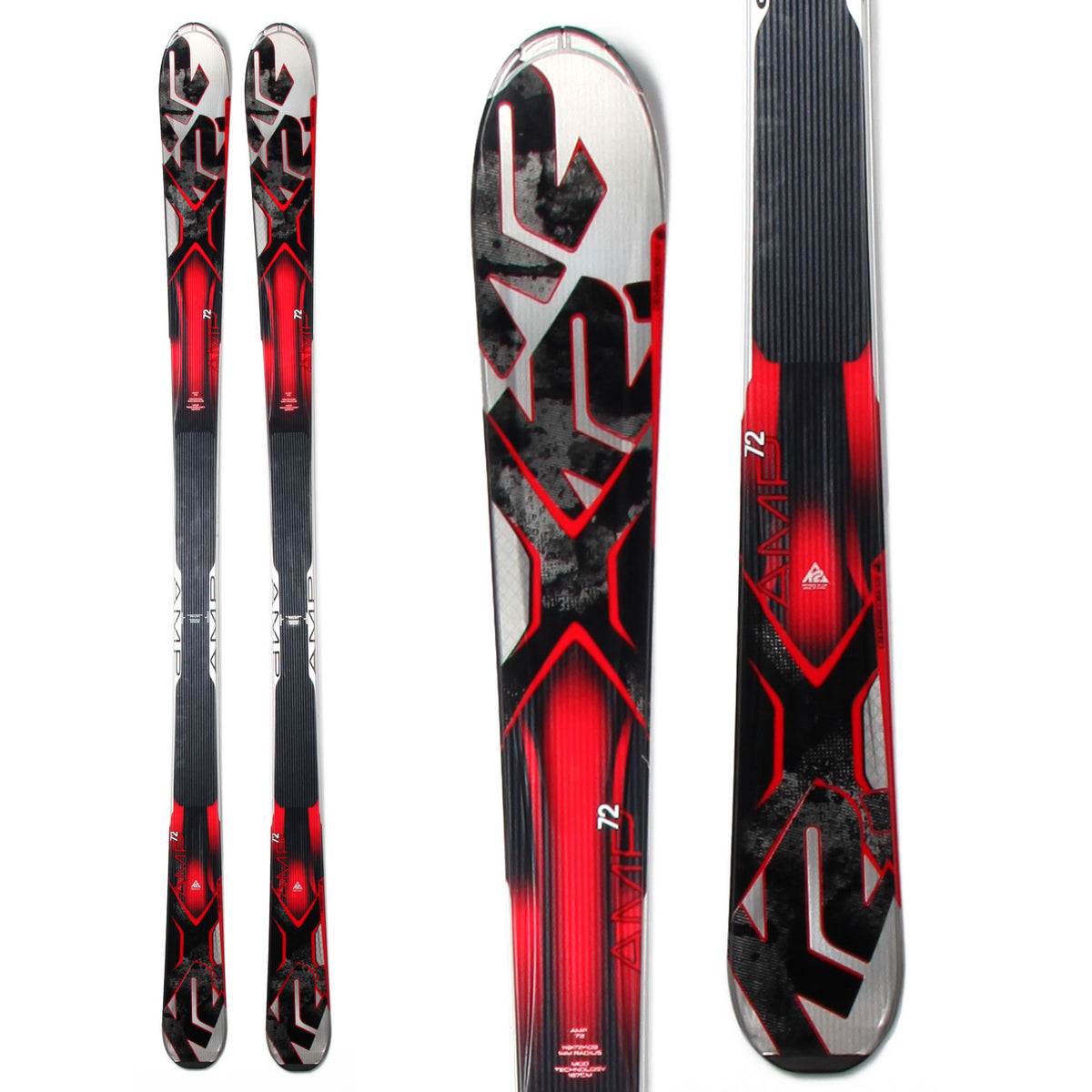 K2 AMP 72 Skis 2014 Top View
