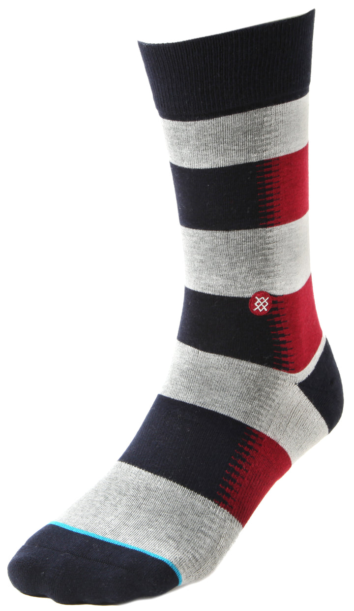 Stance Lewis Casual Socks Off White Front View
