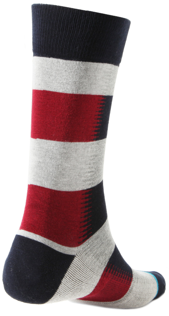 Stance Lewis Casual Socks Off White Back View