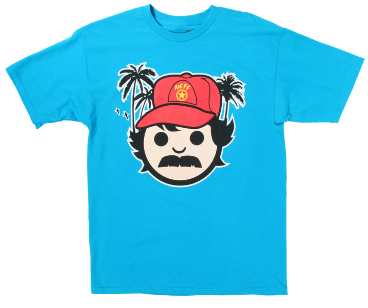 Neff P.I. T-Shirt Turquoise Front View