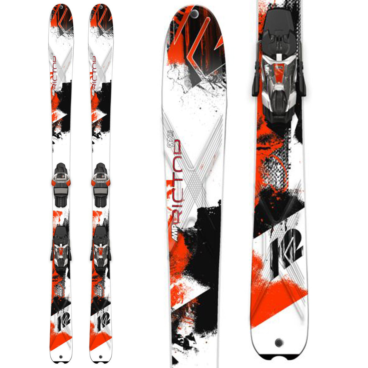 K2 AMP Rictor 90 XTi Skis + MXC 14 Bindings 2015