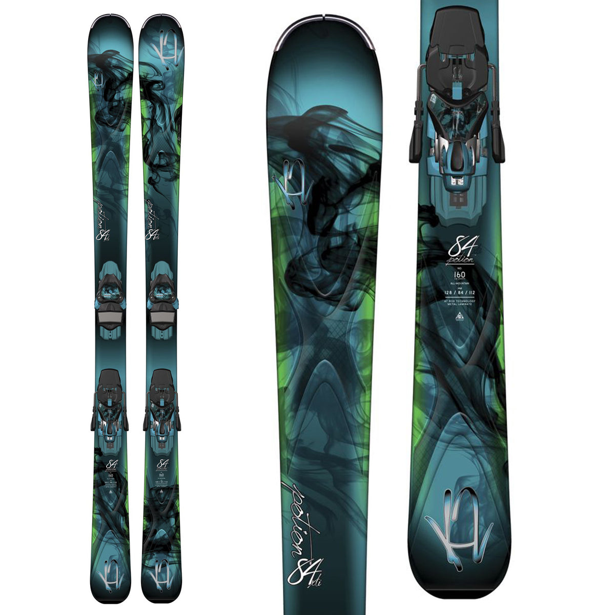 K2 Potion 84XTi Skis + ERC 11 TC Bindings - Women's 2015