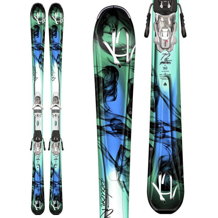 K2 Potion 72 Skis + ERP 10 Bindings - Women's 2015