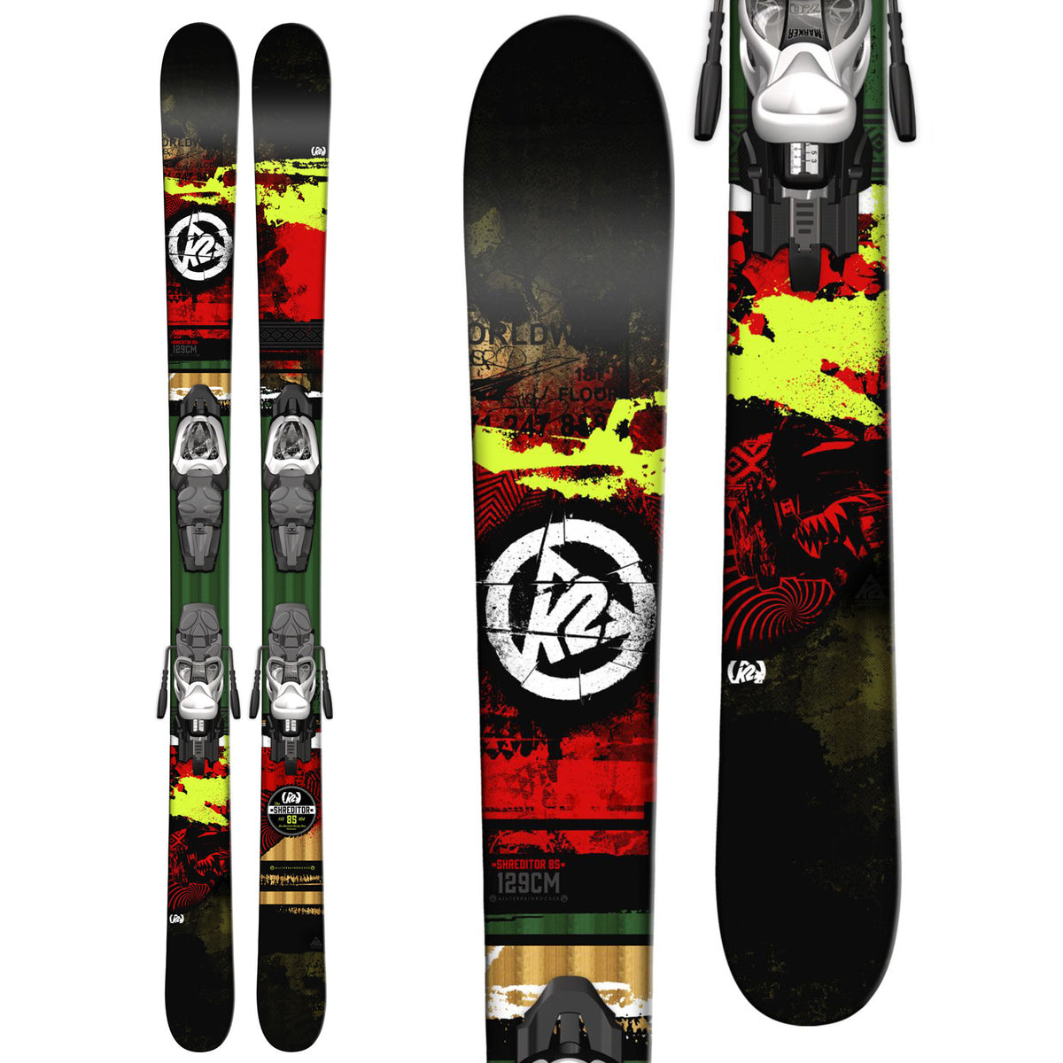 K2 Shreditor 85 Jr Skis + Fastrak2 7 Bindings - Boy's 2015