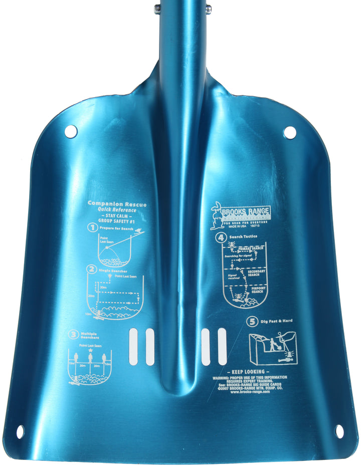 Brooks-Range Backcountry Compact Pro T Handle Shovel Blue Detail 2 View