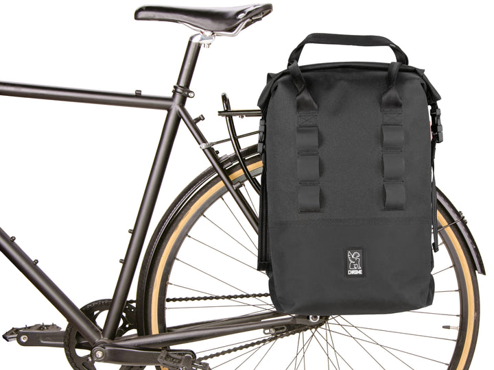 Chrome Saddlebag Rolltop 20L Pannier Black Detail 4 View