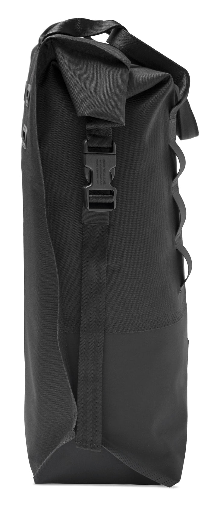 Chrome Saddlebag Rolltop 20L Pannier Black Side View