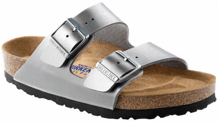 Birkenstock Arizona Birko-Flor Soft Footbed Sandals - Women's Silver