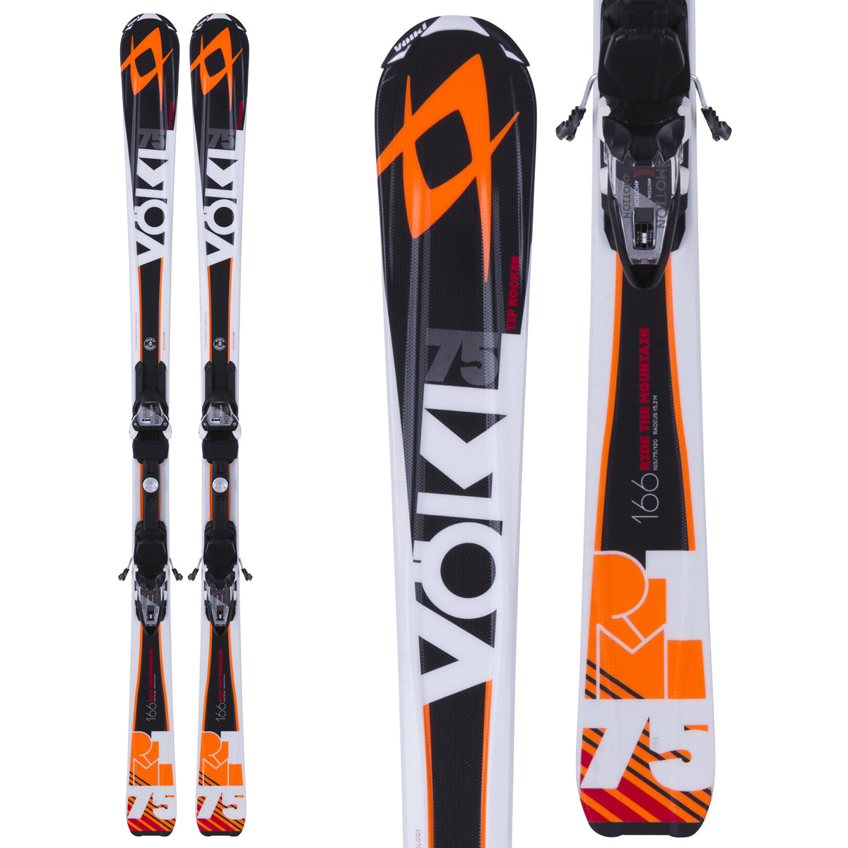 Volkl RTM 75 Skis + 4Motion 10.0 Bindings 2015