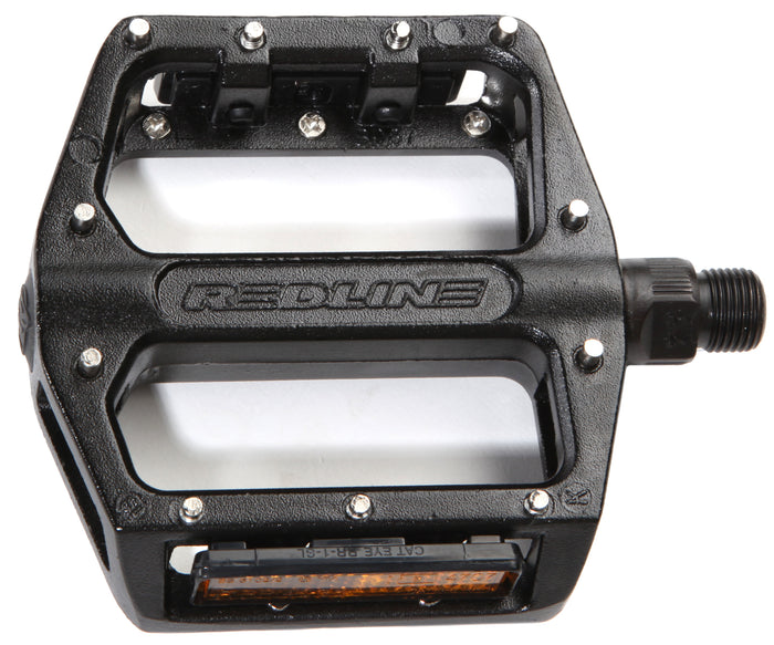 Redline Lo-Pro Alloy Platform Pedals - Loose Bearings Black Detail 3 View