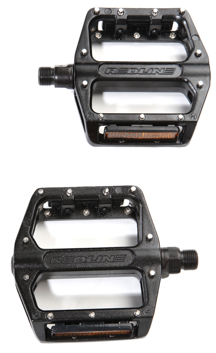 Redline Lo-Pro Alloy Platform Pedals - Loose Bearings Black Detail 2 View