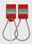 Bookman USB Rechargeable Bike Light Set Raging Red Detail 2 View