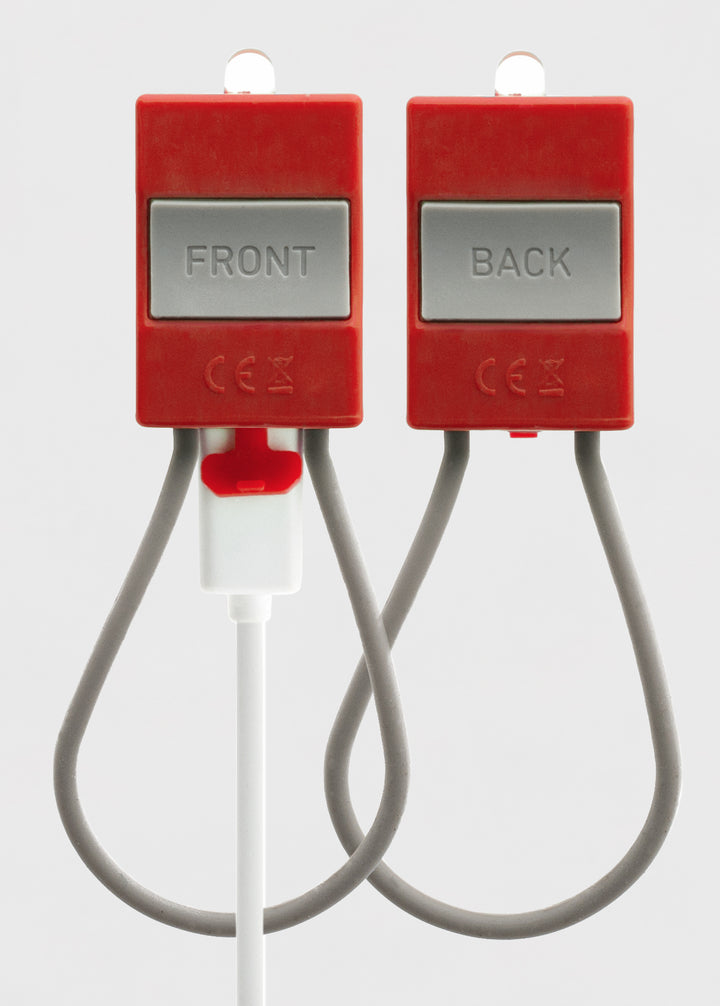 Bookman USB Rechargeable Bike Light Set Raging Red Detail 2 View