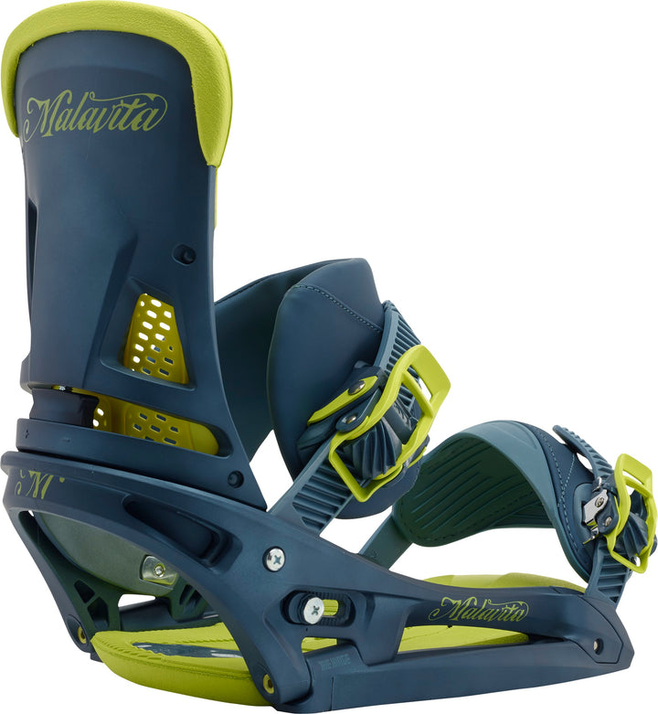 Burton Malavita Snowboard Bindings 2015 Blue Steel Back View