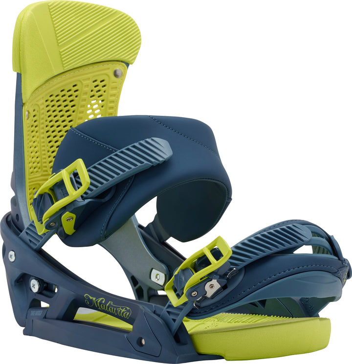 Burton Malavita Snowboard Bindings 2015 Blue Steel Front View