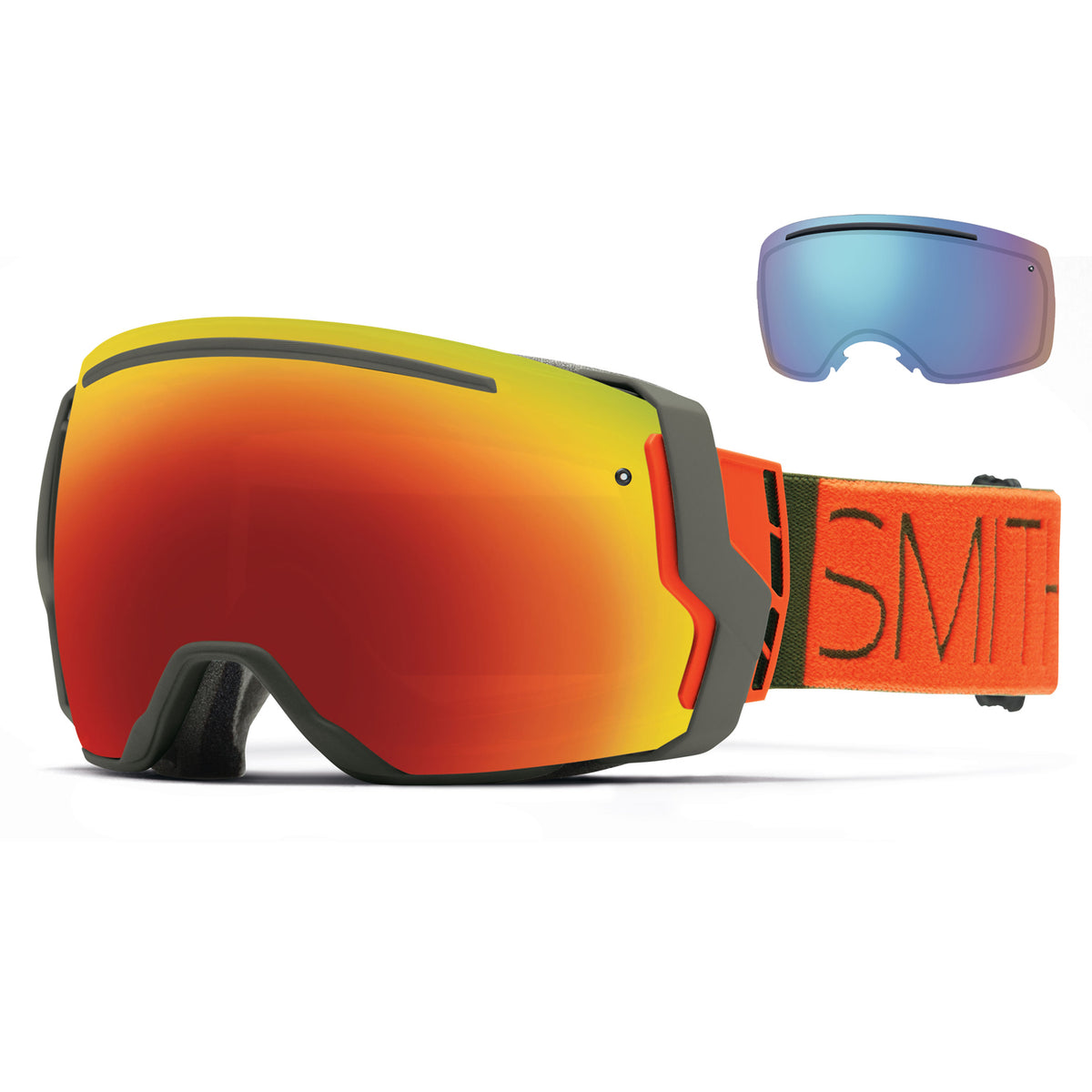 Smith I/O7 Goggles Cyprus Block/Red Sol-X/Blue Sensor