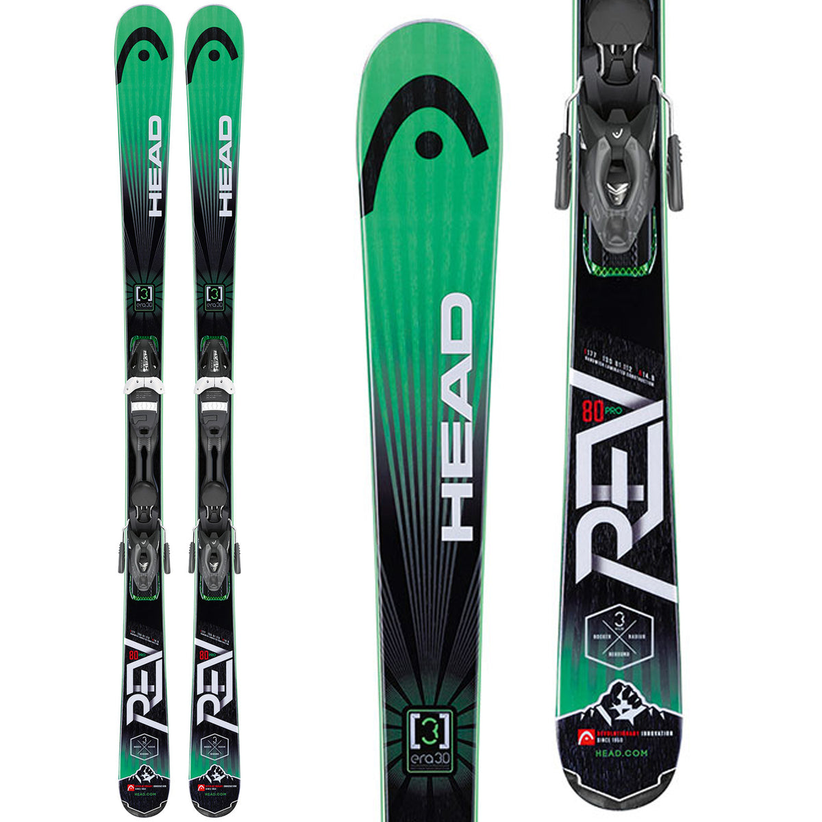 Head REV 80 Pro Skis + PR 11 Bindings 2015