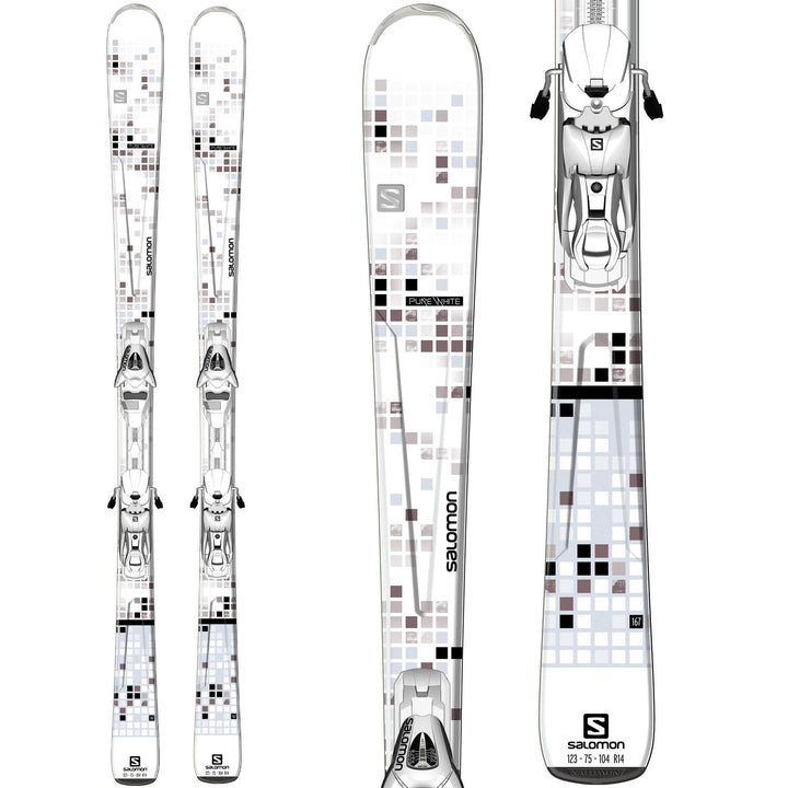 Salomon Pure White Skis + L10 Bindings - Women's 2015