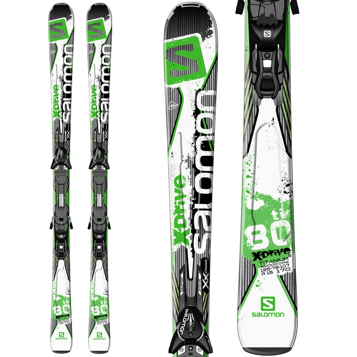 Salomon X-Drive 80 Ti Skis + Z12 Bindings 2015