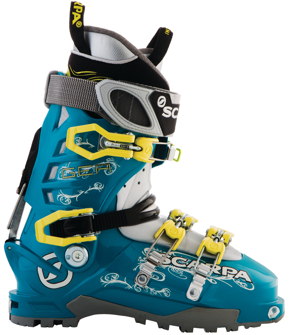 Scarpa Gea 1.0 Alpine Touring Ski Boots - Women's 2015 Blue/Lime
