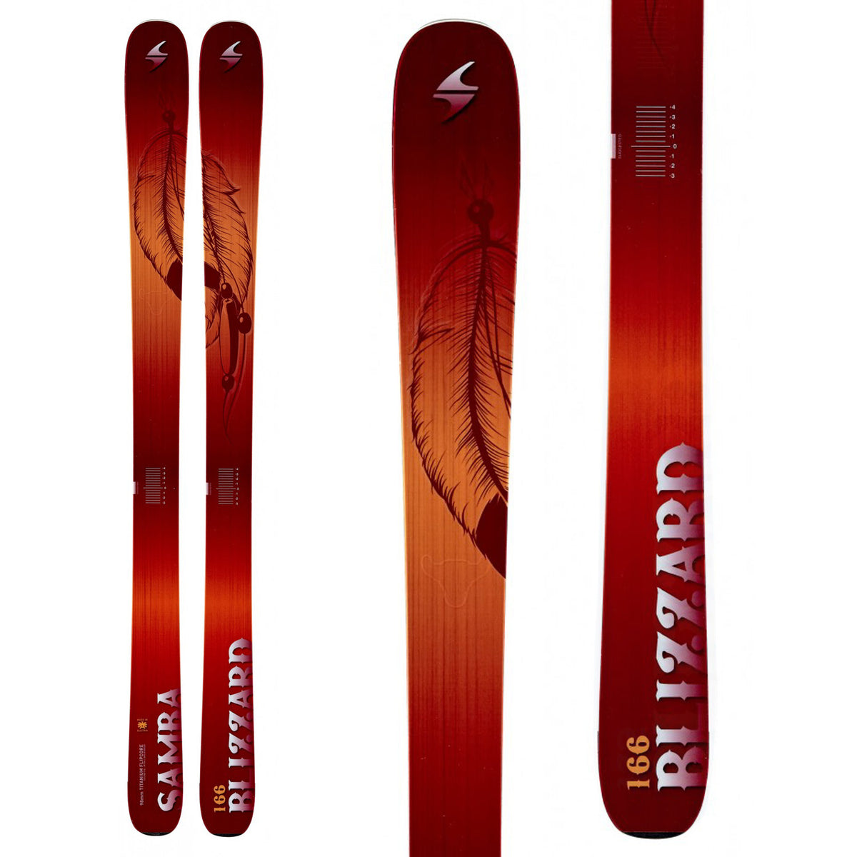 Blizzard Samba Skis - Women's 2015 Top View