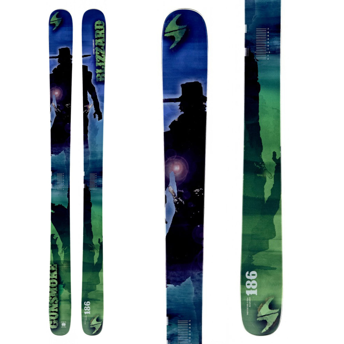 Blizzard Gunsmoke Skis 2015 Top View