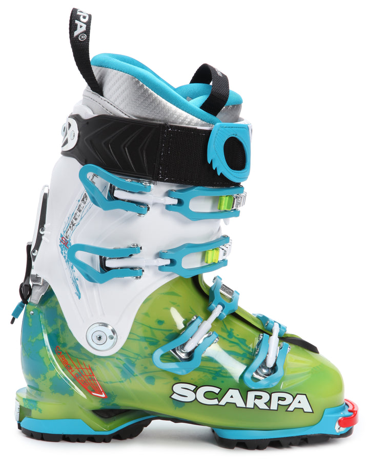 Scarpa Freedom SL Alpine Touring Ski Boots - Women's 2016 Lime/Turquoise