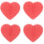 Crab Grab Mini Hearts Stomp Pad - 4 Pack Red