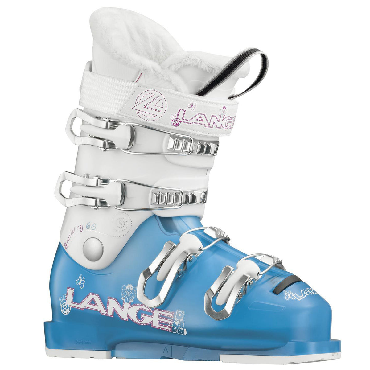 Lange Starlett 60 Ski Boots - Big Girls' 2016 Transparent Aqua/White