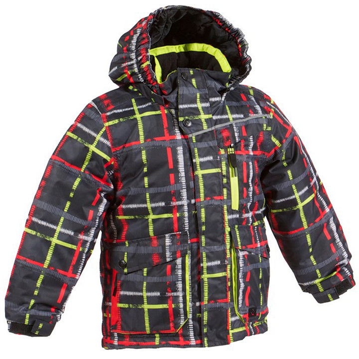 Jupa Yurii Jacket - Boys' Black Print Front View