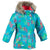 Jupa Maya Jacket - Girls' Blue Jay Bird Print/Melon D'eau Front View