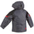 Jupa Aleksander Jacket - Boy's Dark Grey Mix Print Back View