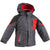 Jupa Aleksander Jacket - Boy's Dark Grey Mix Print Front View