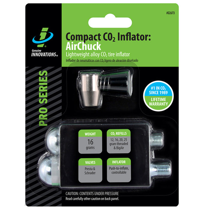 Genuine Innovations Air Chuck Elite CO2 Inflator Green/Black Detail 2 View
