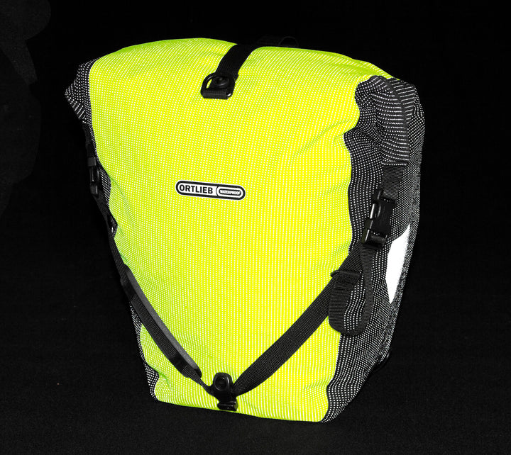 Ortlieb Back Roller Hi-Vis Panniers Neon Yellow/Black Reflex Detail 1 View