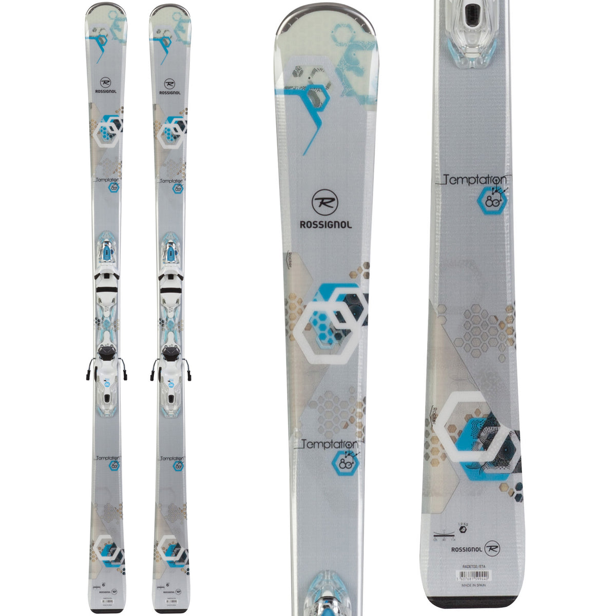 Rossignol Temptation 80 Skis + Saphir 110 Bindings - Women's 2015