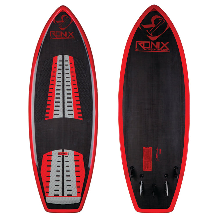 Ronix Carbon Thruster Wakesurf Board 2015 Carbon/Red Delicious Detail 1 View
