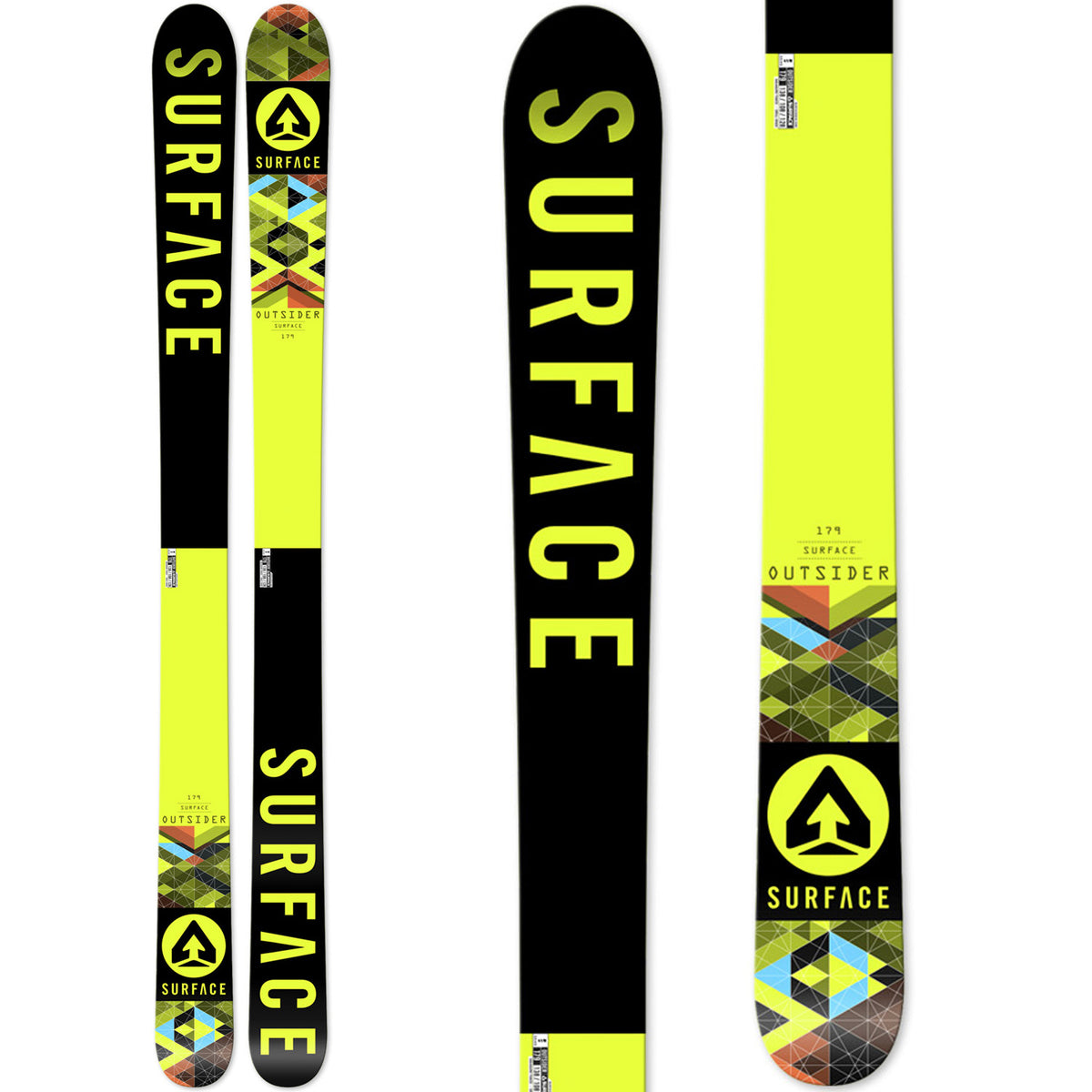 Surface Outsider Skis 2015 Top View