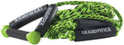 Liquid Force 9" Handle + Knotted Surf Rope Green/Black Front View