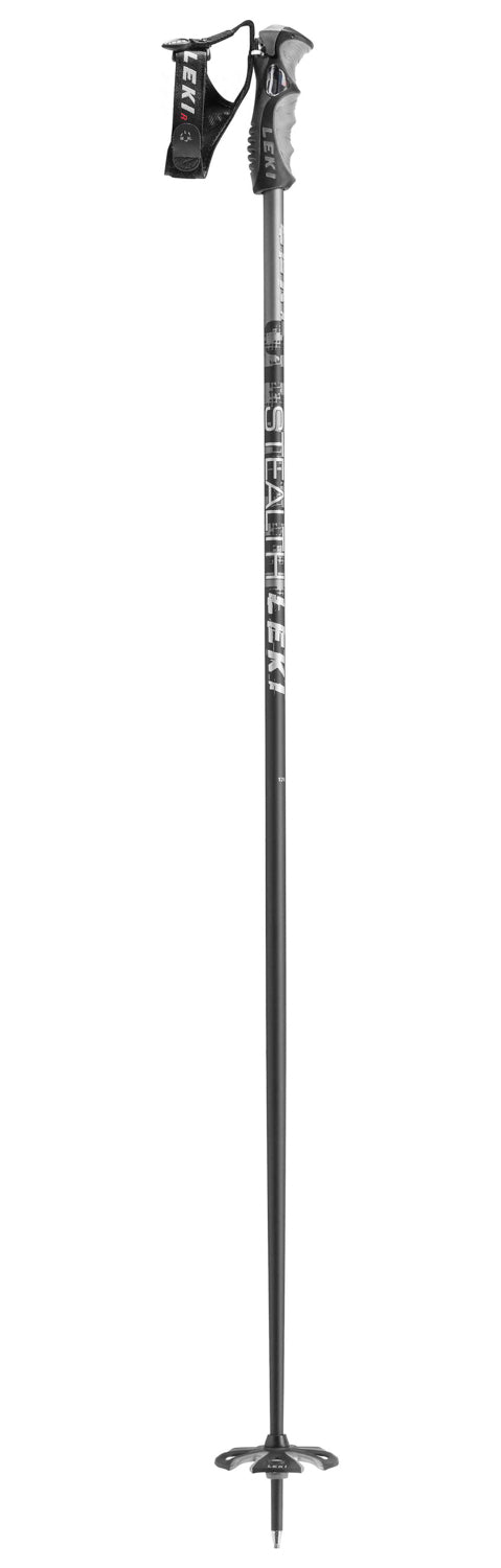 Leki Stealth S Ski Poles 2020 Black/Gray Detail 1 View