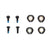 Ronix Metric M6 Phillips Head Mounting Hardware + Washer (Set of 4) Black Oxide