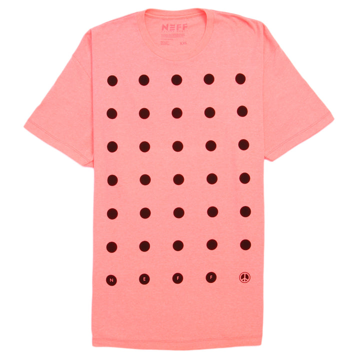 Neff Polka T Shirt Peach Heather Front View